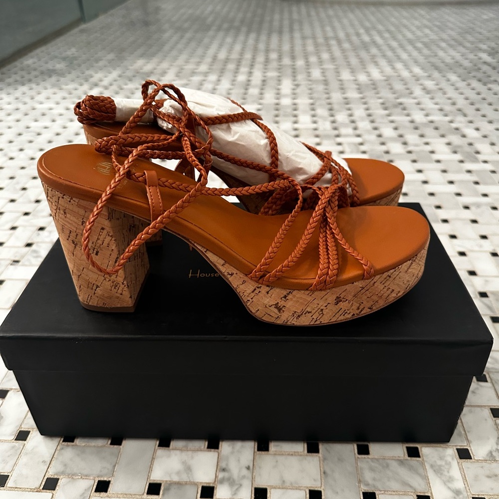 House of Harlow 1960 xRevolve Braided Gladiator Platform Heels (NWT) Size 8.5